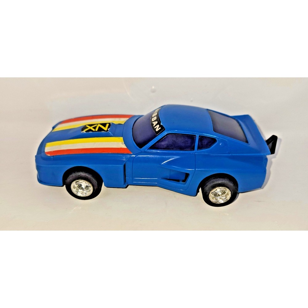 Lanard Toys Pull String Nissan ZX Blue Race Car Pull Cord 1982 Works Vintage - Picture 3 of 16